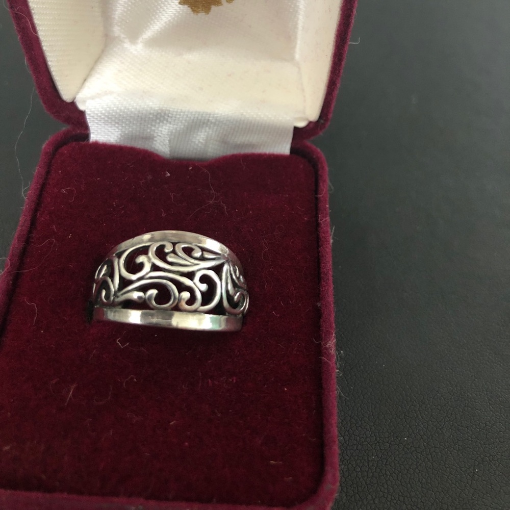 Silver wave ring